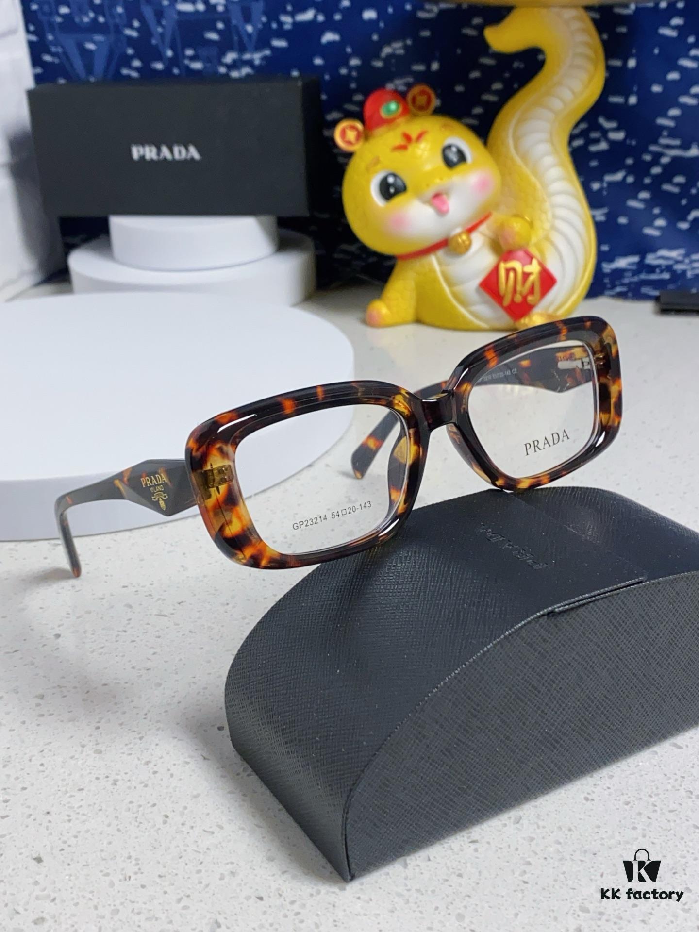 PRADA 2025 New Arrival Eyeglass Frame, Retro Full-Rim Square Optical Frame for Men and Women, Essential Everyday Eyewear