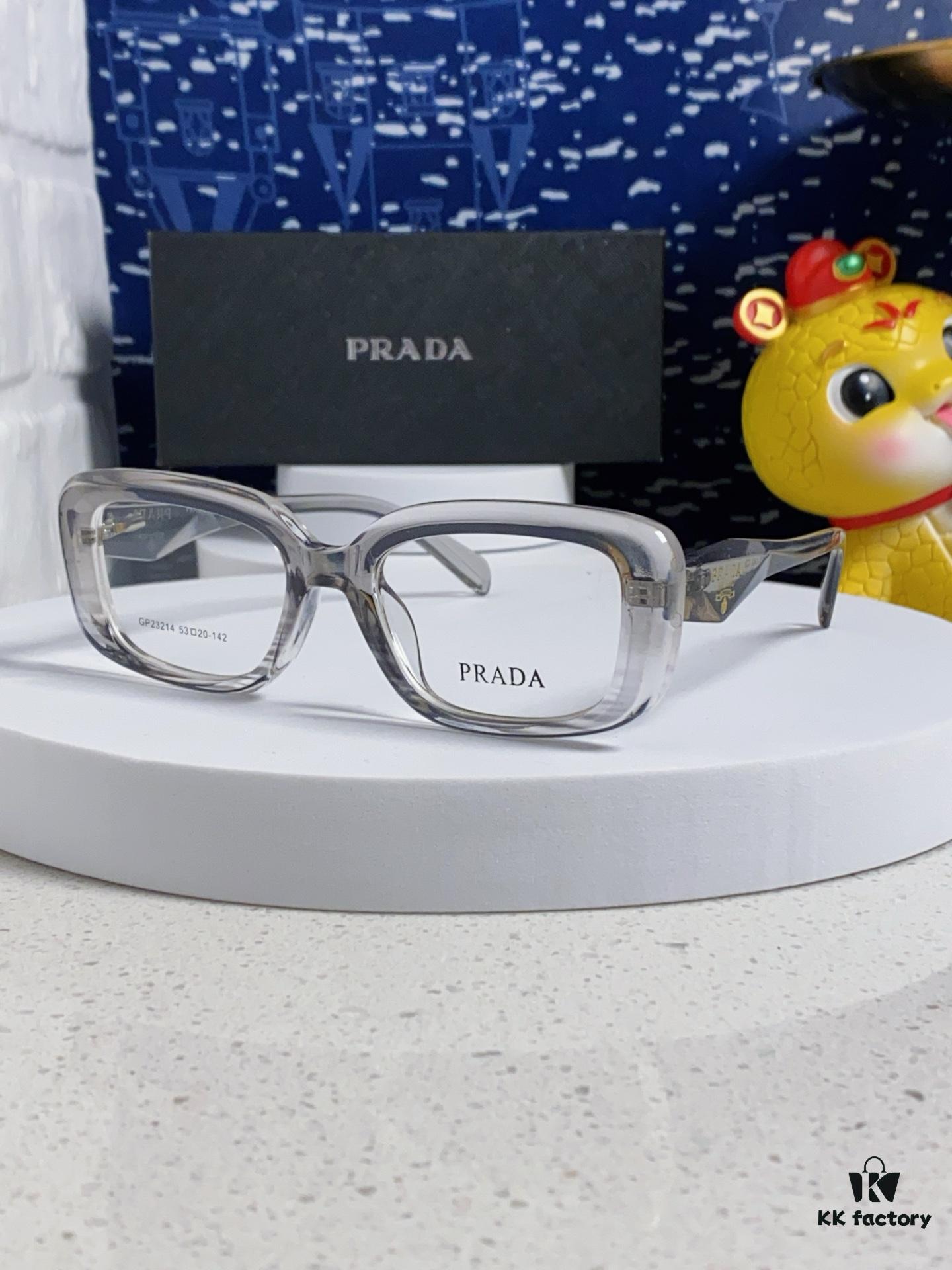 PRADA 2025 New Arrival Eyeglass Frame, Retro Full-Rim Square Unisex Optical Frames, Essential Everyday Glasses