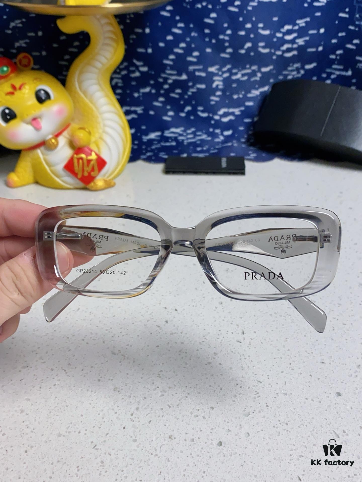 PRADA 2025 New Arrival Eyeglass Frame, Retro Full-Rim Square Unisex Optical Frames, Essential Everyday Glasses