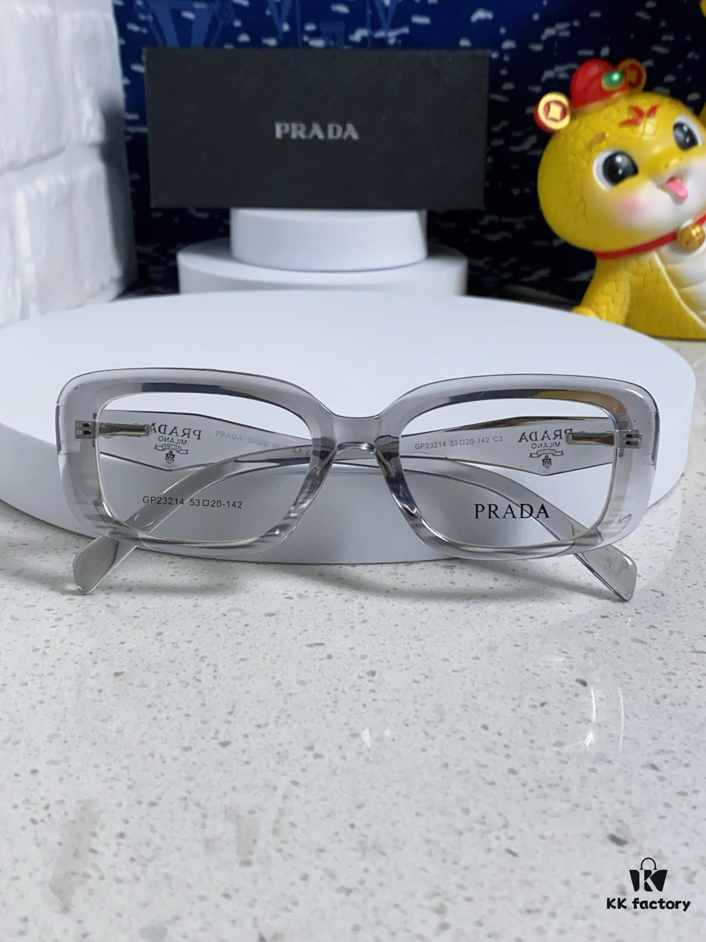 PRADA 2025 New Arrival Eyeglass Frame, Retro Full-Rim Square Unisex Optical Frames, Essential Everyday Glasses