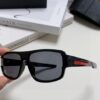 Prada 2025 Men's Square Frame Lightweight Sports Sunglasses, European Style Minimalist Driving and Casual Sun Glasses