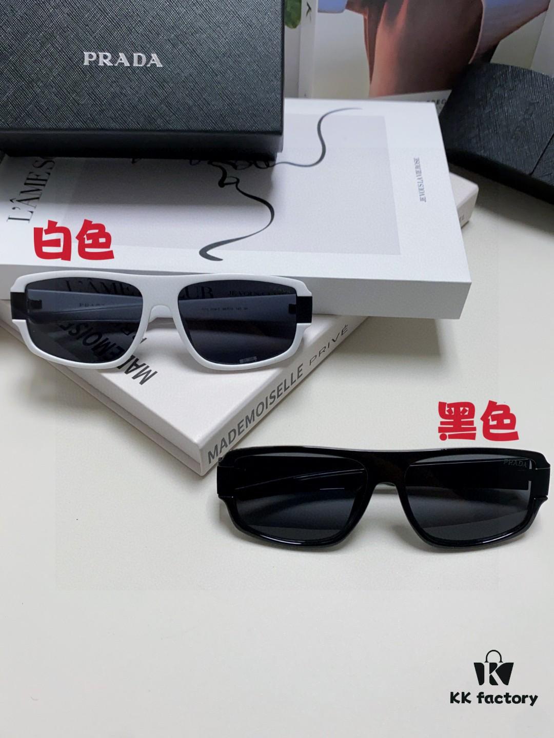 Prada 2025 Men's Square Frame Lightweight Sports Sunglasses, Minimalist European Style Unisex Sun Glasses