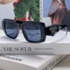 Prada 2025 New Retro Inverted Triangle Logo Sunglasses for Women, Stylish and Slimming Square Frame, High-End Fashion Sun Glasses