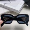 Prada 2025 New Retro Inverted Triangle Logo Sunglasses for Women, Stylish and Slimming Square Frame, High-End Fashion Sun Glasses
