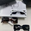Prada 2025 New Retro Inverted Triangle Logo Sunglasses for Women, Stylish and Slimming Square Frame, High-End Fashion Sun Glasses