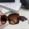 Prada 2025 New Retro Inverted Triangle Logo Sunglasses for Women, Stylish and Elegant Square Frame, Slimming Design