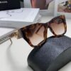 Prada 2025 European and American High-End Women's Square Frame Slimming Versatile Sunglasses, Trendy Street Snap Sun Protection Shades