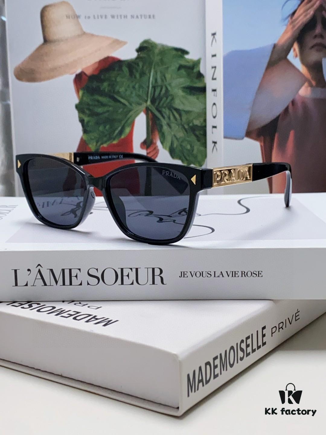 Prada 2024 New Retro Style Sunglasses Unisex Oversized Fashion UV Protection Driving Glasses