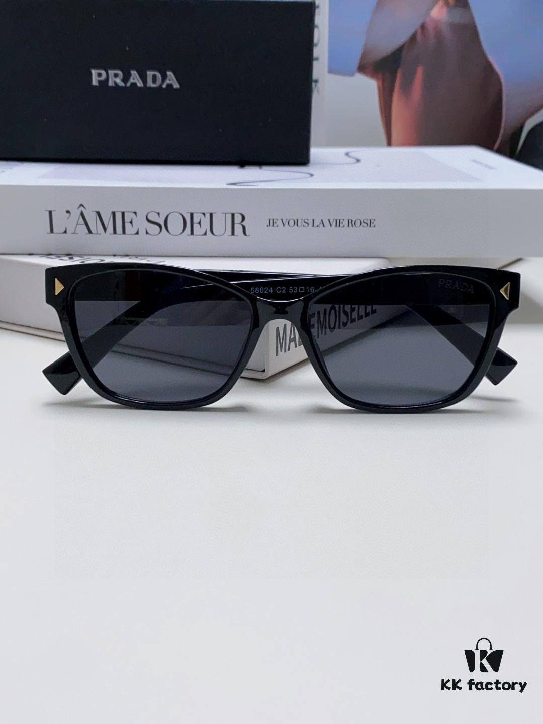 Prada 2024 New Retro Style Sunglasses Unisex Oversized Fashion UV Protection Driving Glasses