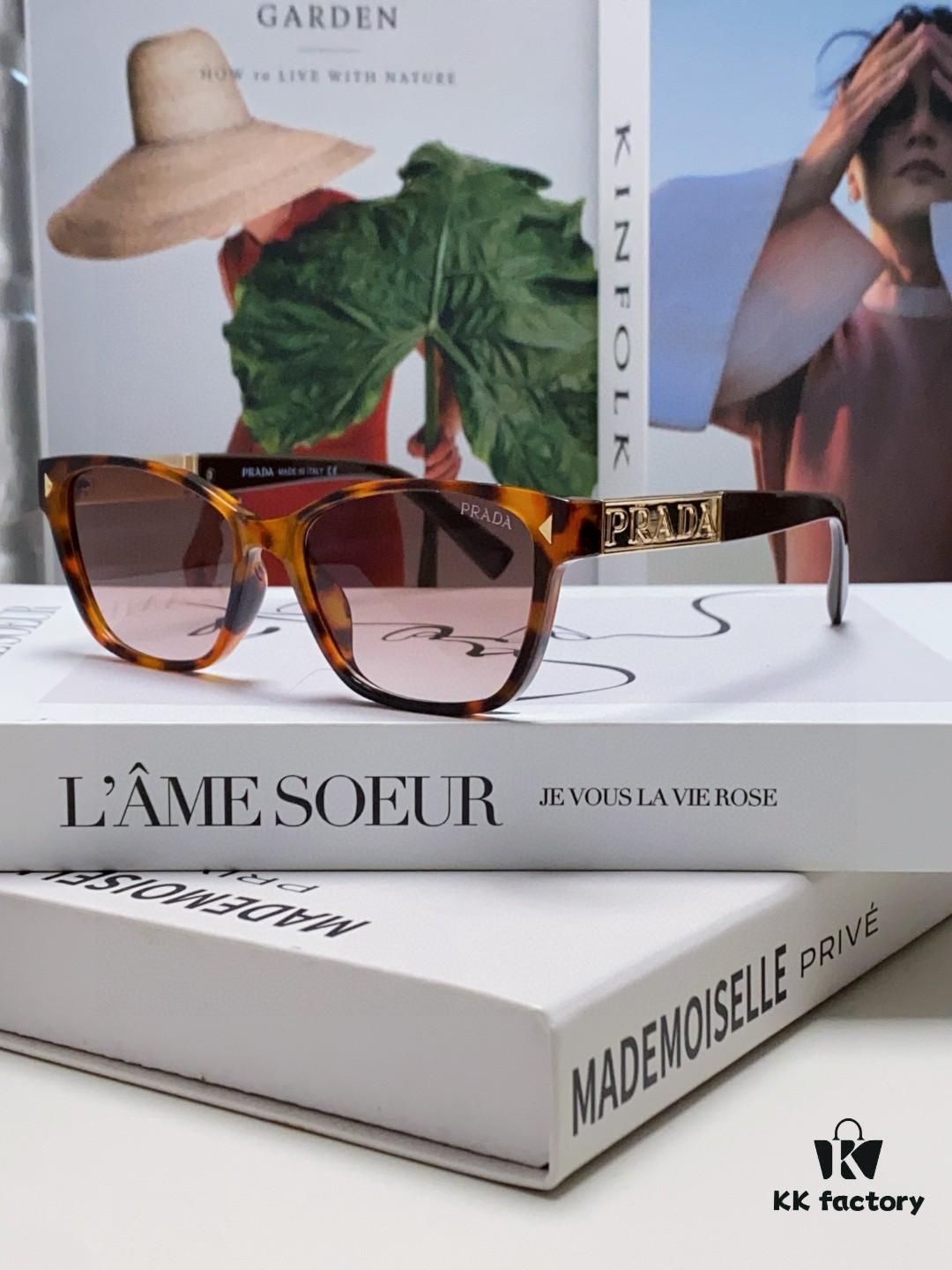 Prada 2024 New Arrival Sunglasses Unisex Retro Fashion Oversized Driving Glasses UV Protection