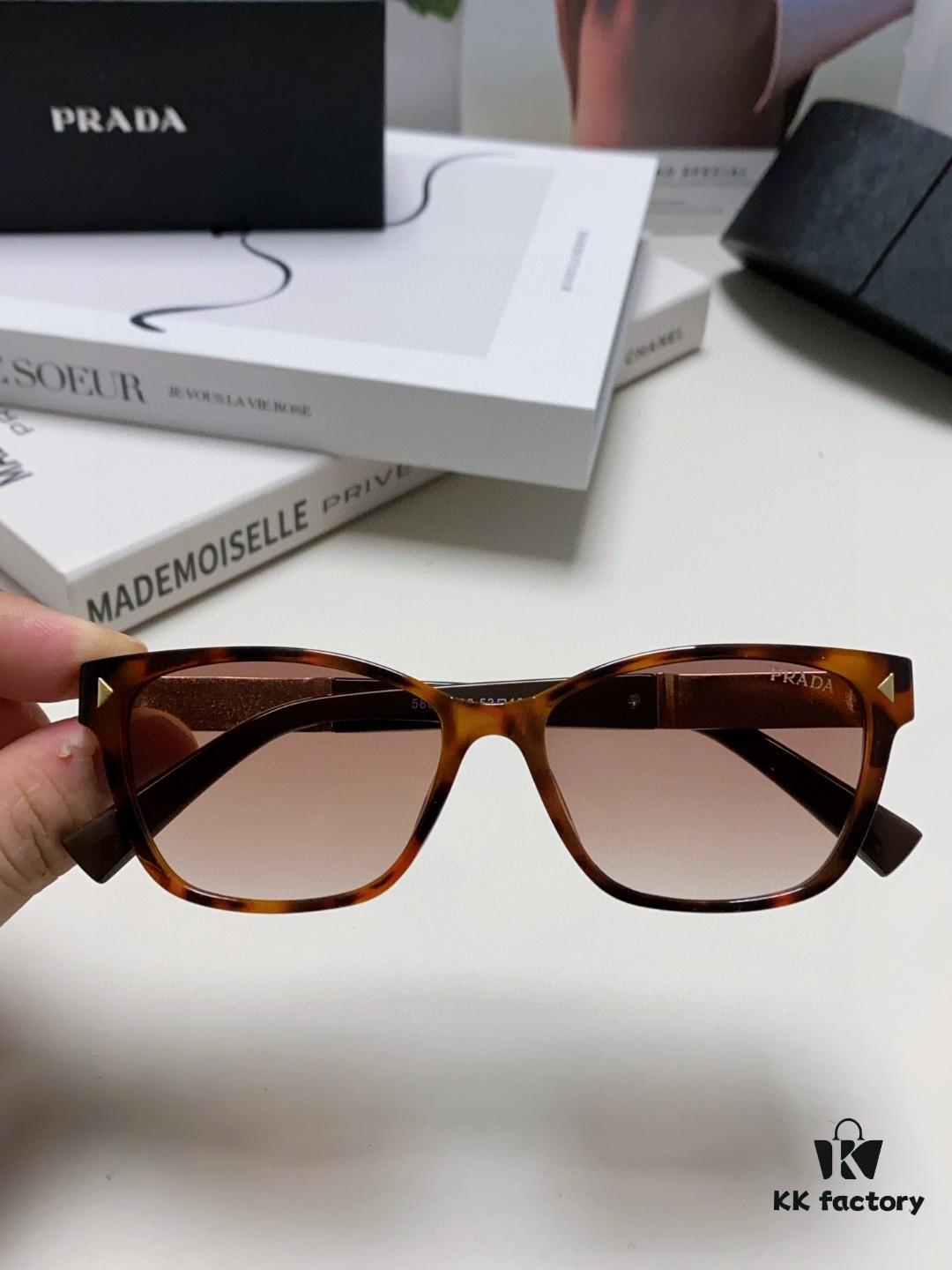 Prada 2024 New Arrival Sunglasses Unisex Retro Fashion Oversized Driving Glasses UV Protection