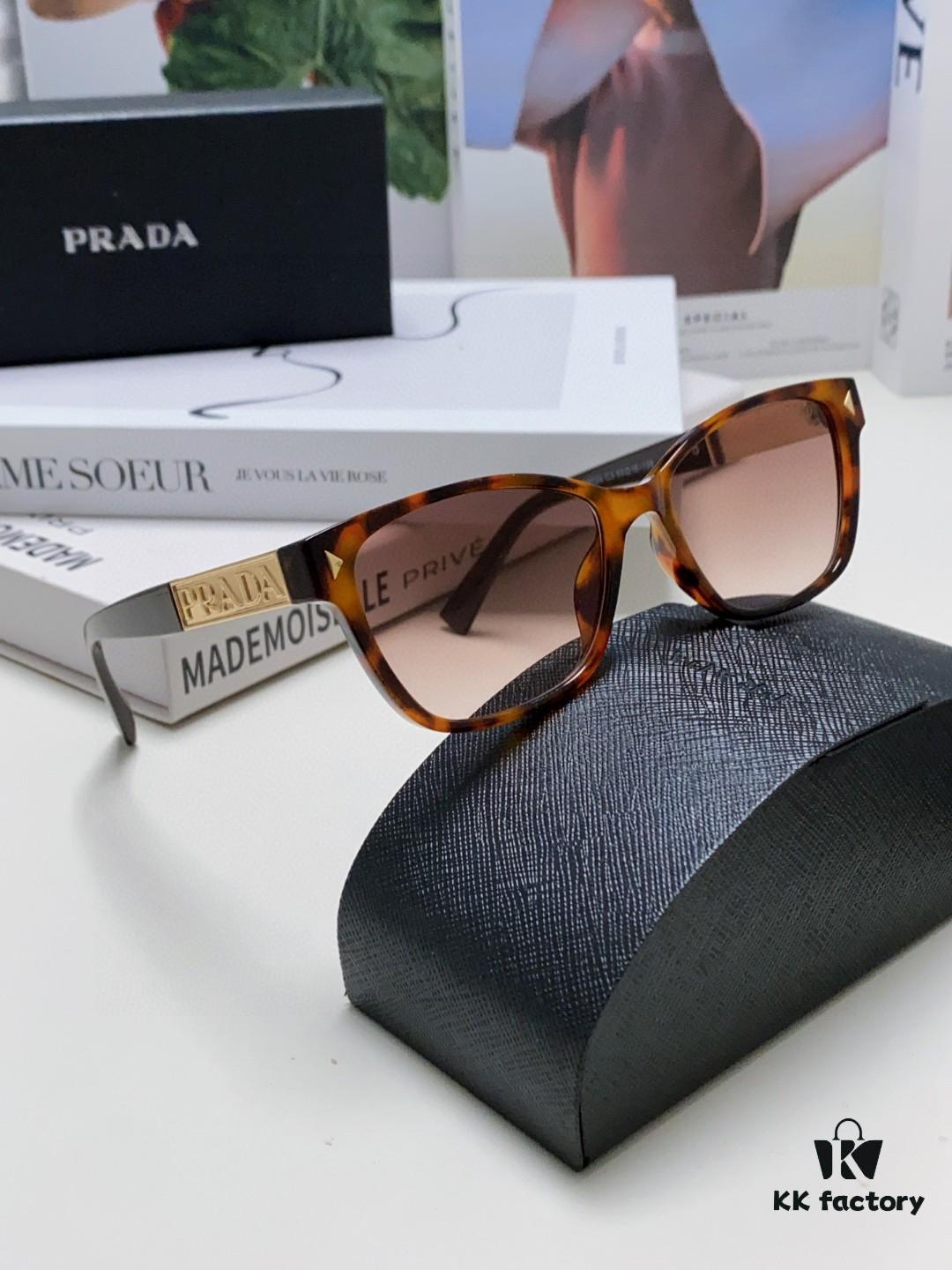 Prada 2024 New Arrival Sunglasses Unisex Retro Fashion Oversized Driving Glasses UV Protection