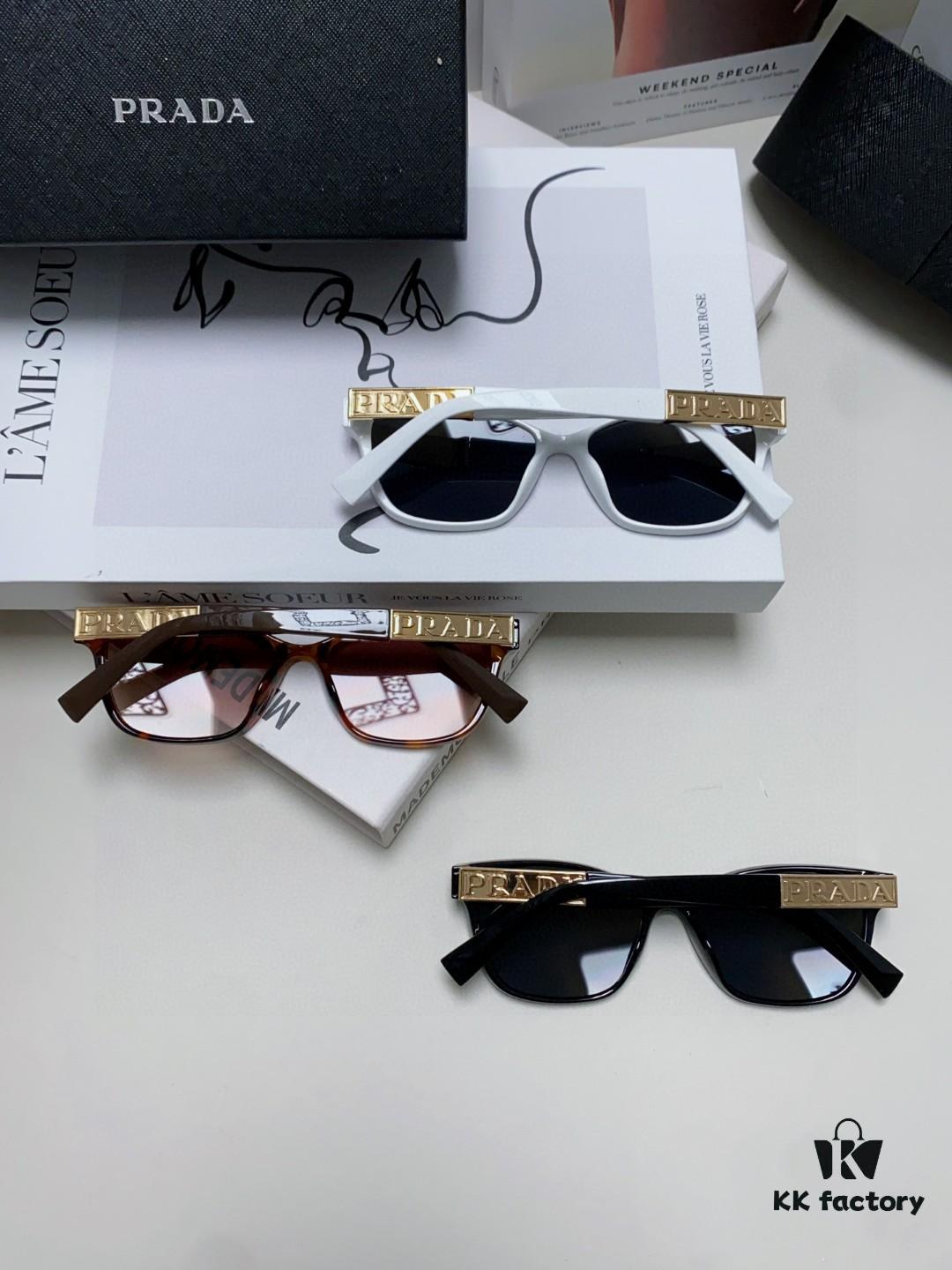 Prada 2024 New Arrival Sunglasses Unisex Retro Fashion Oversized Driving Glasses UV Protection