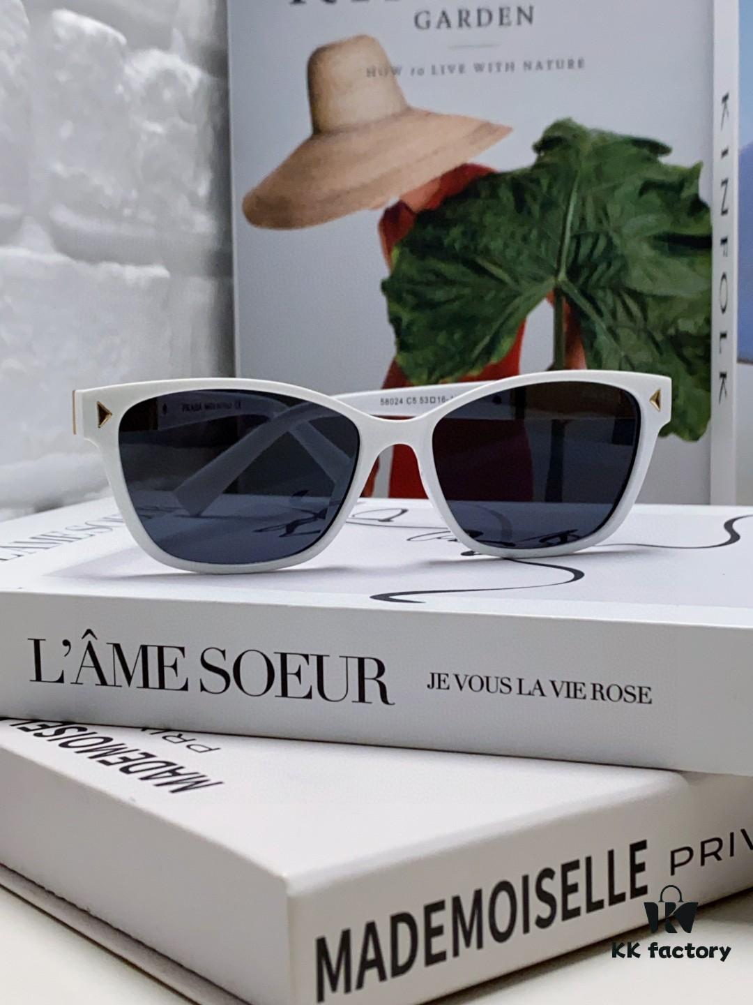 Prada 2024 New Arrival Sunglasses for Men, Retro Fashion Oversized UV-Protective Sunglasses Unisex Driving Eyewear