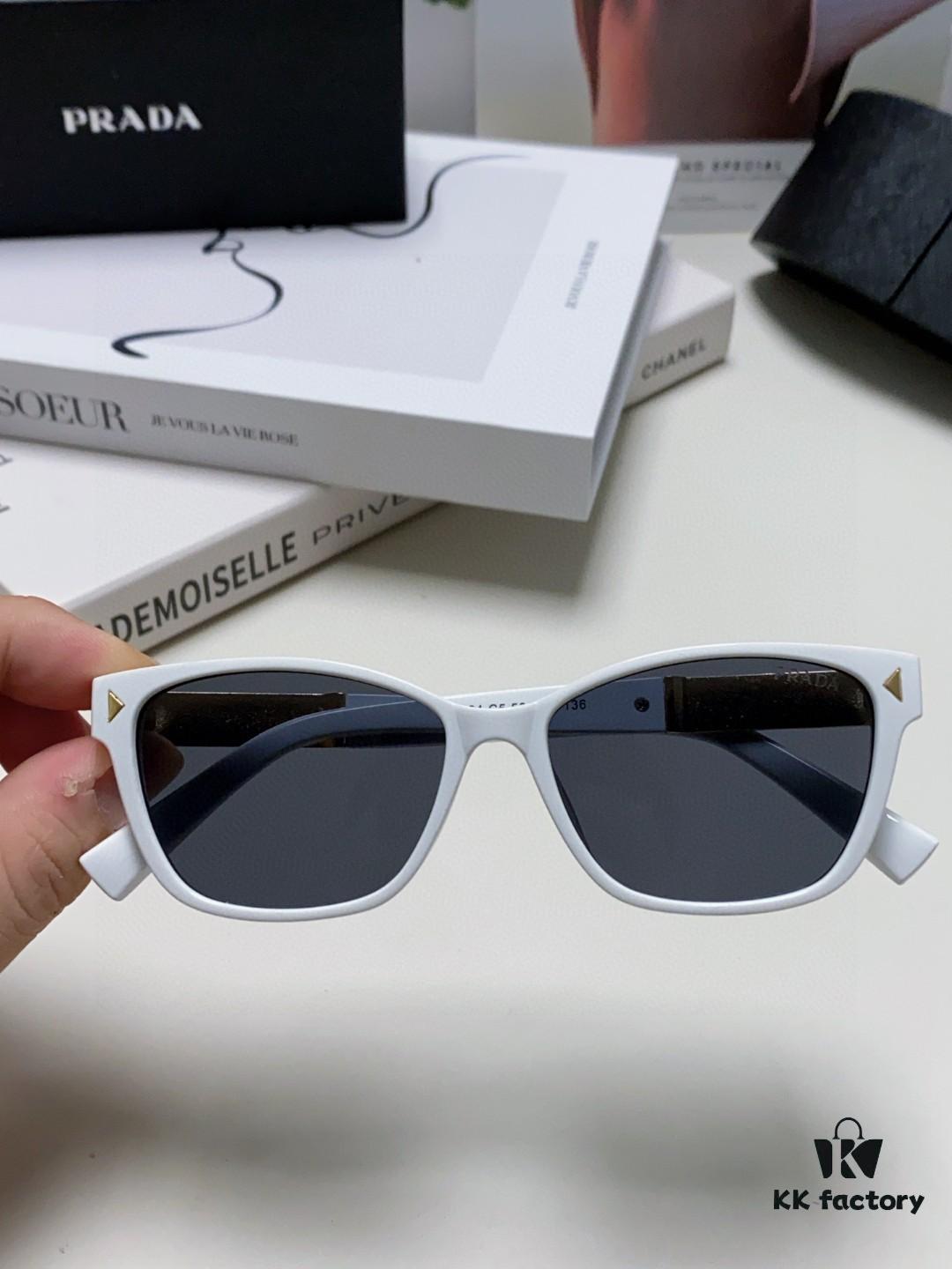 Prada 2024 New Arrival Sunglasses for Men, Retro Fashion Oversized UV-Protective Sunglasses Unisex Driving Eyewear