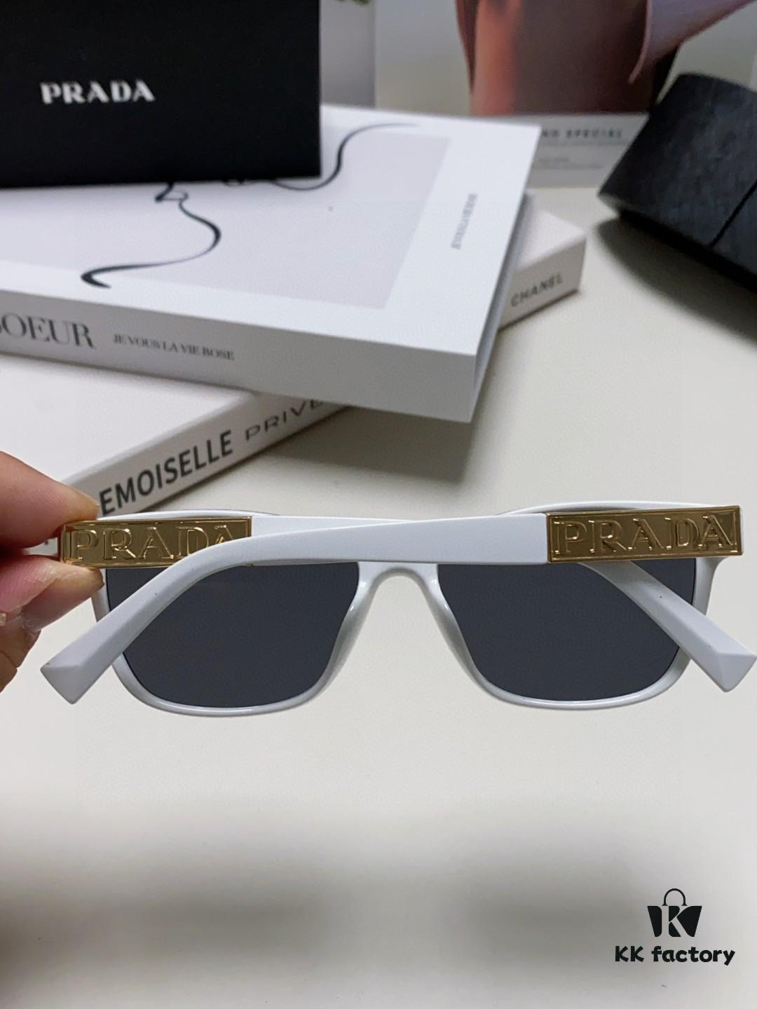 Prada 2024 New Arrival Sunglasses for Men, Retro Fashion Oversized UV-Protective Sunglasses Unisex Driving Eyewear