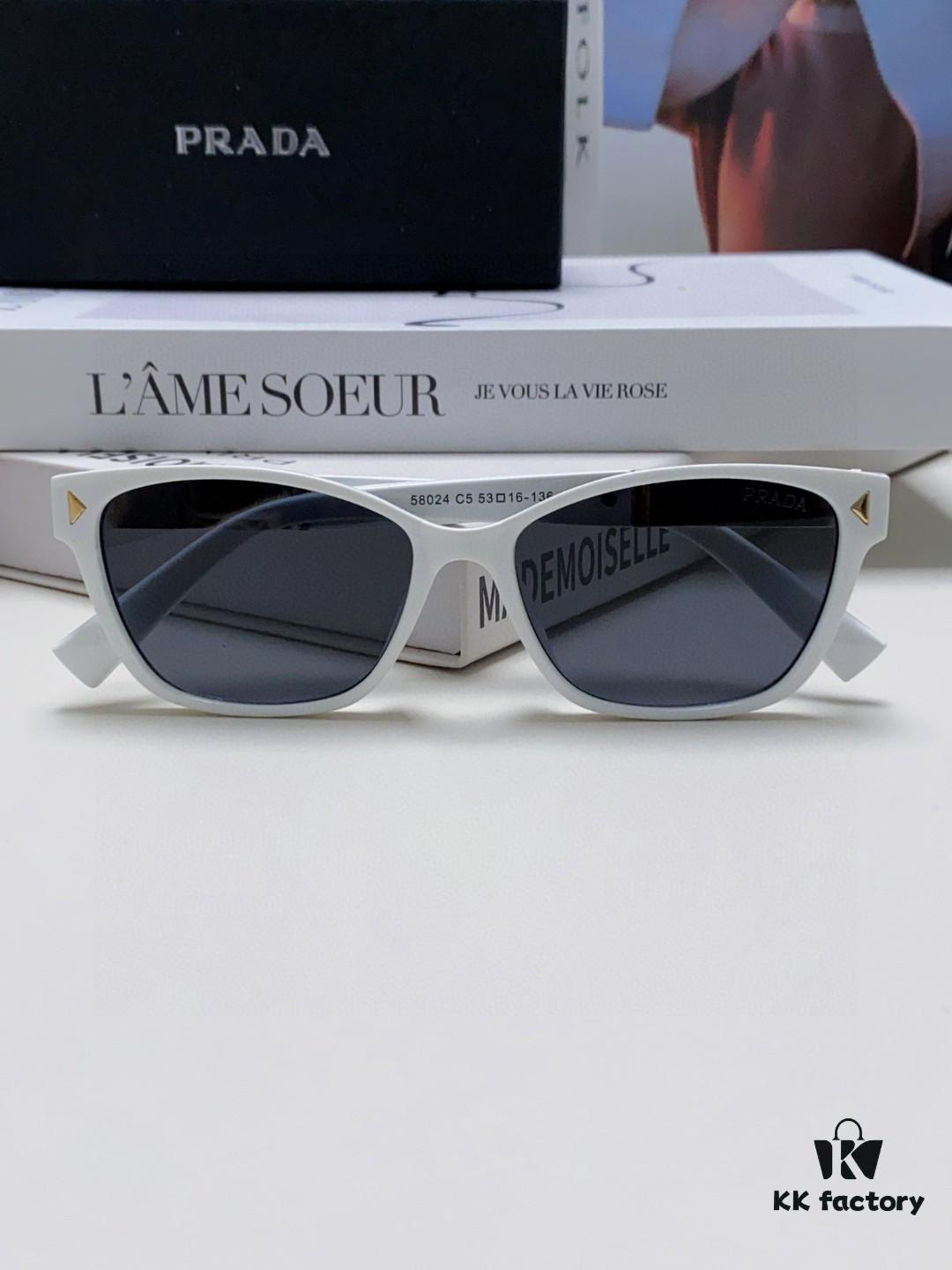 Prada 2024 New Arrival Sunglasses for Men, Retro Fashion Oversized UV-Protective Sunglasses Unisex Driving Eyewear