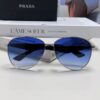 Prada 2024 New Polarized Sunglasses with Print Double Bridge Aviator Classic Frog-eye Sunglasses for Driving, UV and Blue Light Protection, Unisex Sun Glasses