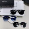 Prada 2024 New Polarized Sunglasses with Print Double Bridge Aviator Classic Frog-eye Sunglasses for Driving, UV and Blue Light Protection, Unisex Sun Glasses