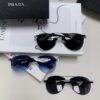 Prada 2024 New Polarized Print Double-Bridge Sunglasses Classic Aviator Style Unisex UV and Blue Light Protection Driving Sunglasses