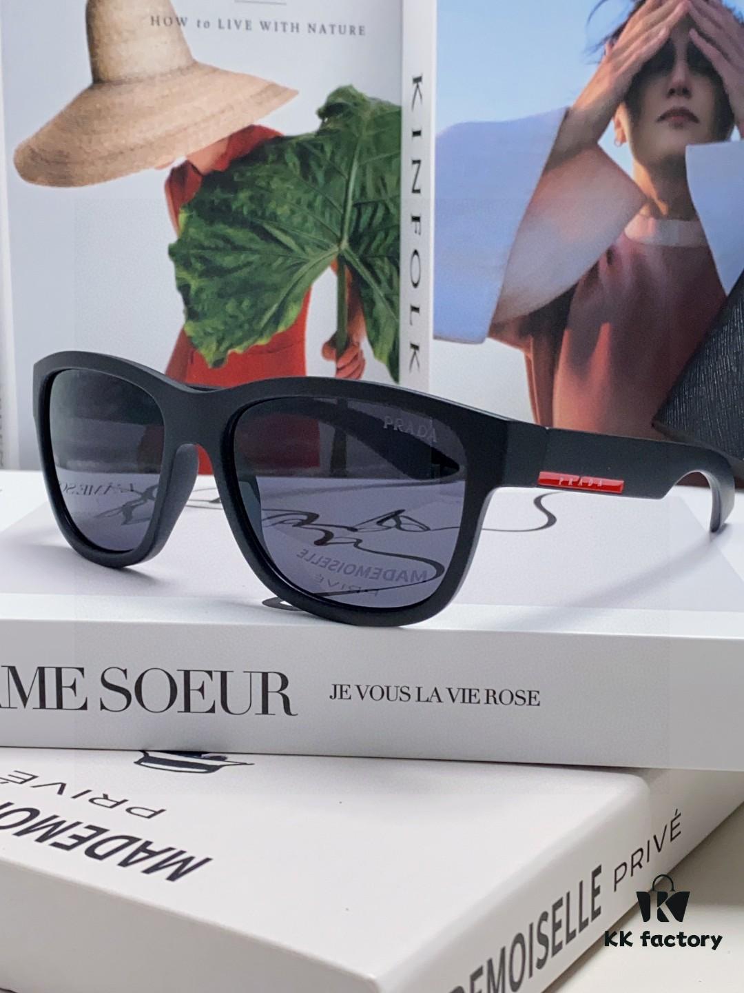 PRADA New Men's European and American Style Sports Sunglasses, UV-Protective Trendy Unisex Eyewear, Elegant Sun Protection Export Sunglasses