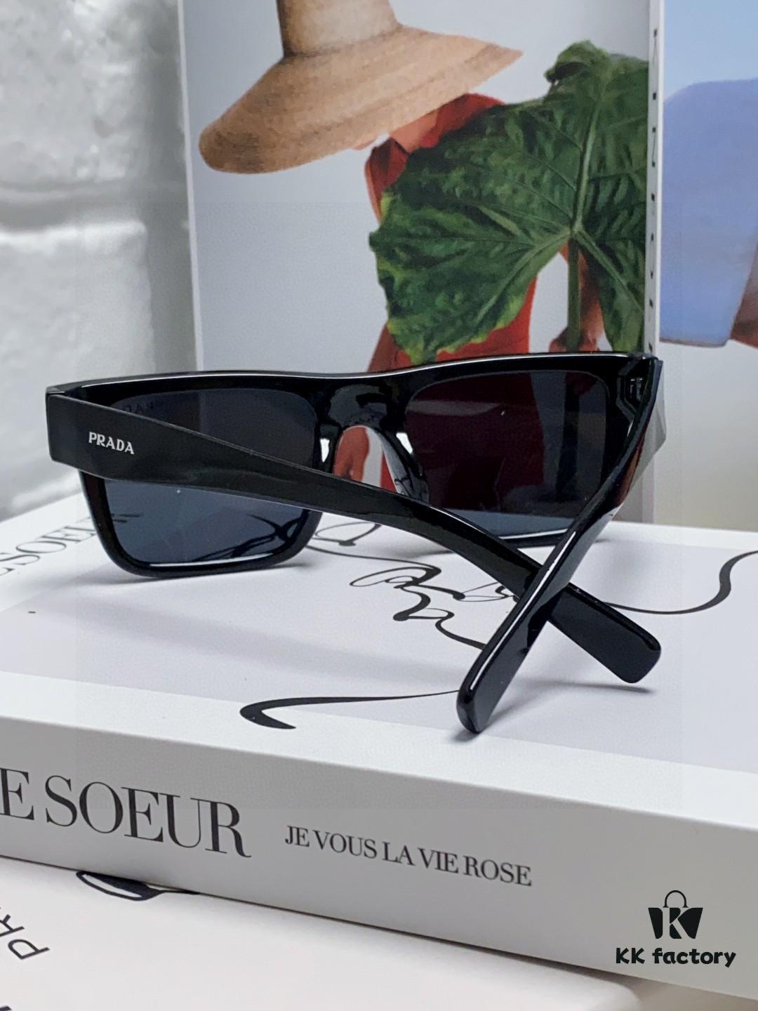 Prada PR19WS Square Sunglasses, Unisex Fashion UV-Protective Driving Sunglasses, Inspired by Lin Zhiying's Style