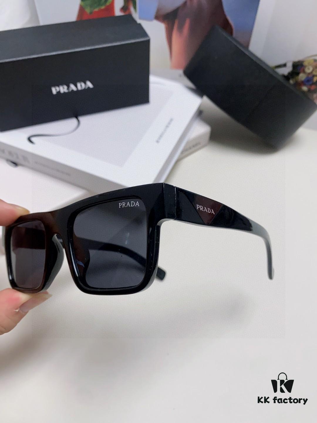 Prada PR19WS Square Sunglasses, Unisex Fashion UV-Protective Driving Sunglasses, Inspired by Lin Zhiying's Style