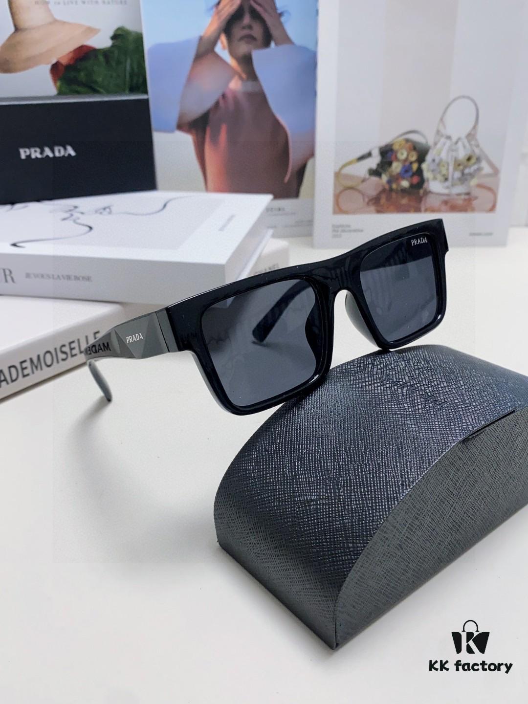 Prada PR19WS Square Sunglasses, Unisex Fashion UV-Protective Driving Sunglasses, Inspired by Lin Zhiying's Style