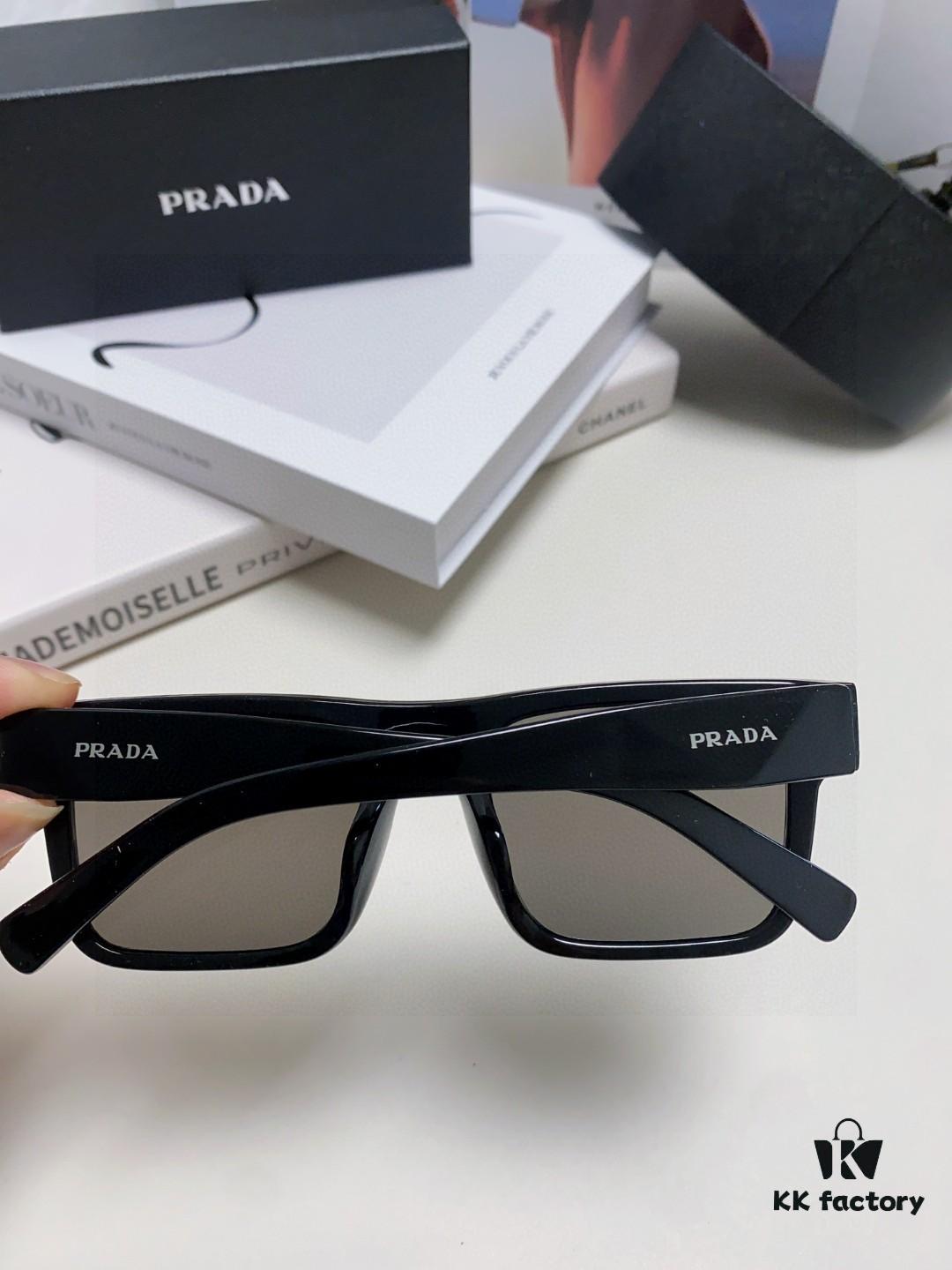 Prada PR19WS Square Sunglasses, Unisex UV-Protective Driving Sunglasses, Fashion Streetwear Eyewear, Inspired by Lin Zhiying's Style