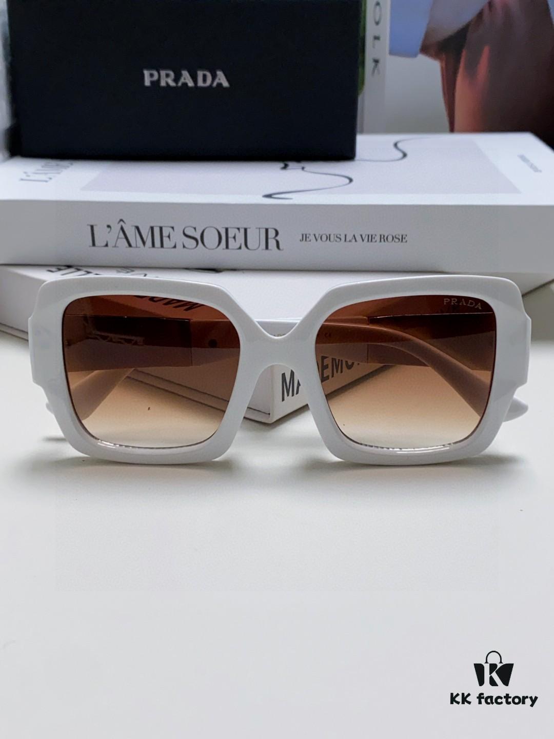 PRADA Runway Show Advertising Style Bicolor Sporty Sunglasses