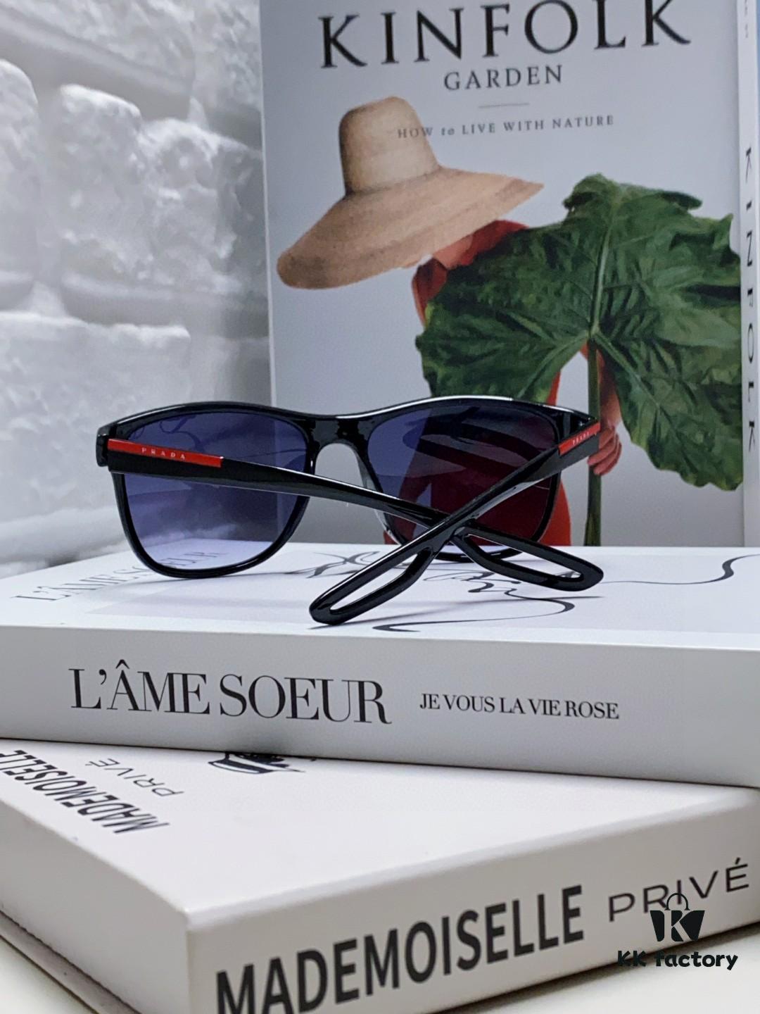 PRADA Polarized Sunglasses, High-Quality Clear Lenses, Master-Crafted, Fashionable Unisex Design, Slimming Fit for Men and Women, Stylish and Versatile