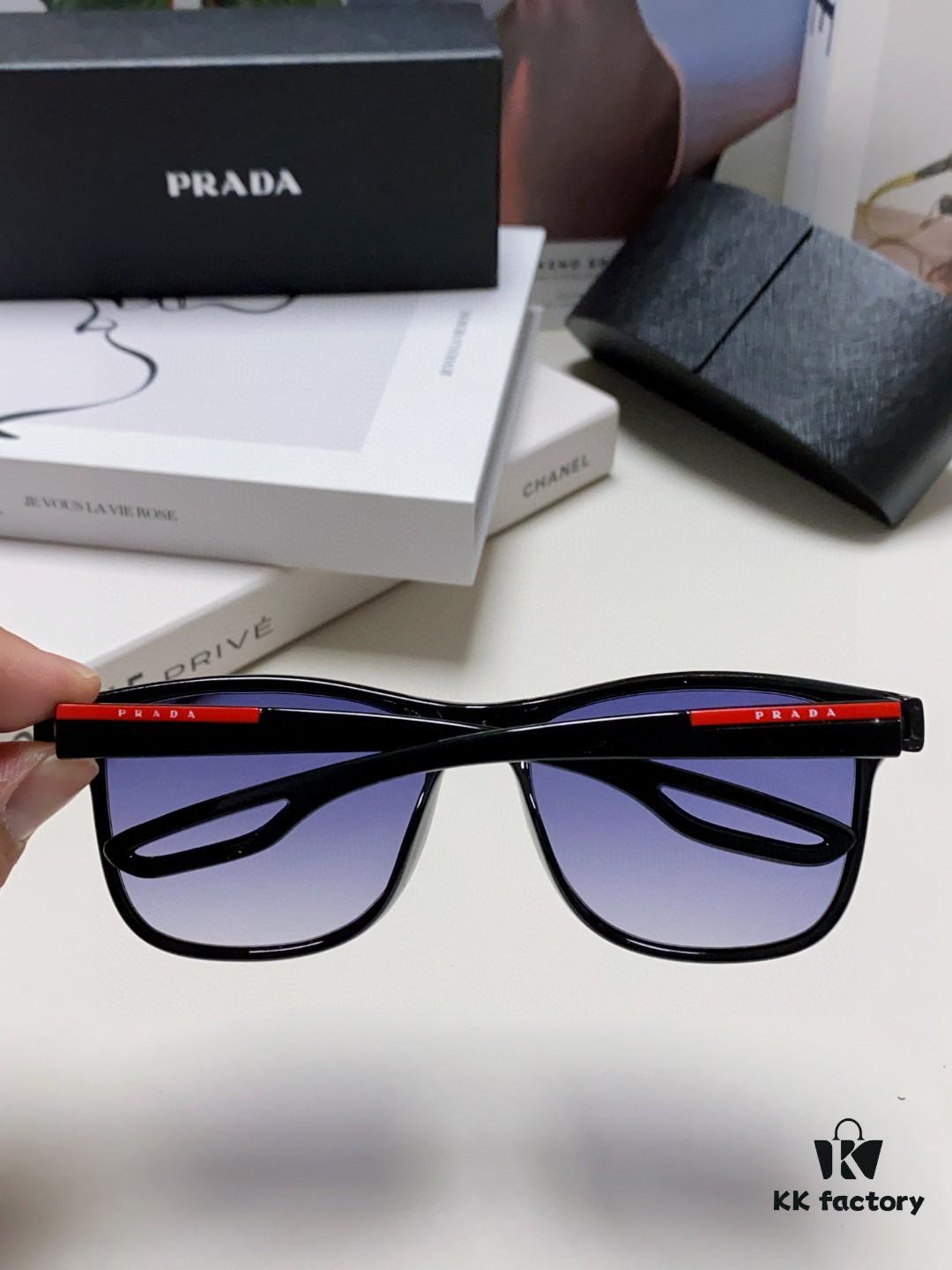 PRADA Polarized Sunglasses, High-Quality Clear Lenses, Master-Crafted, Fashionable Unisex Design, Slimming Fit for Men and Women, Stylish and Versatile