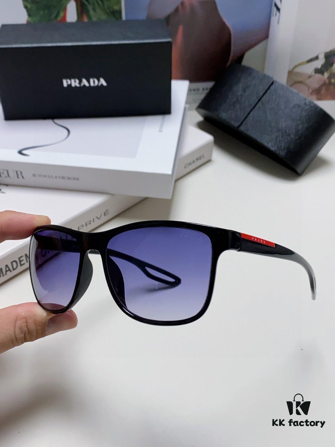 PRADA Polarized Sunglasses, High-Quality Clear Lenses, Master-Crafted, Fashionable Unisex Design, Slimming Fit for Men and Women, Stylish and Versatile