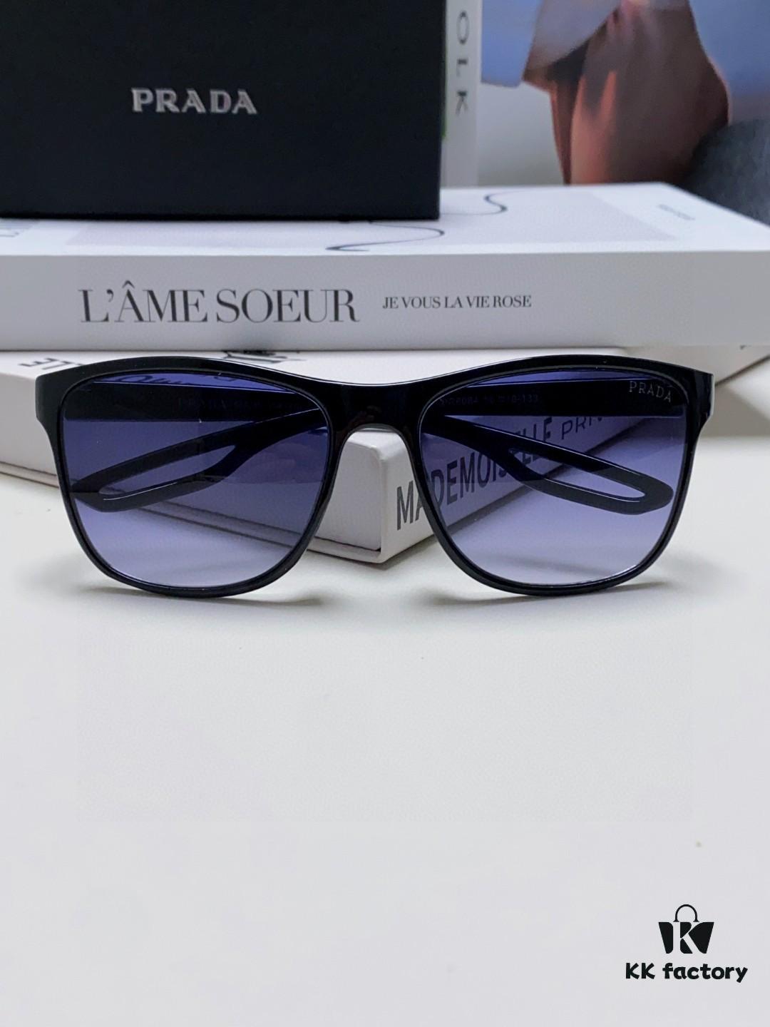 PRADA Polarized Sunglasses, High-Quality Clear Lenses, Master-Crafted, Fashionable Unisex Design, Slimming Fit for Men and Women, Stylish and Versatile