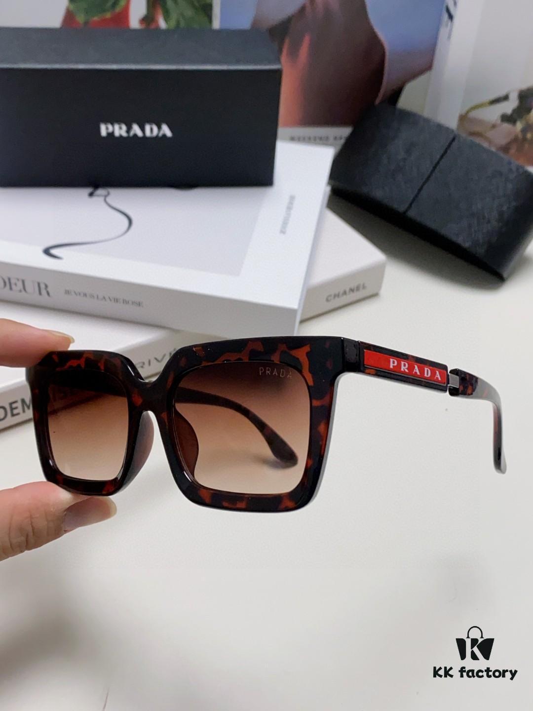 Prada PRADA 👏 2025 New Arrival Men's Premium Eyewear, Color-Blocked Sporty Design, Original Logo with 3D Embossing, Minimalist and Comfortable to Wear – Recommended Sunglasses
