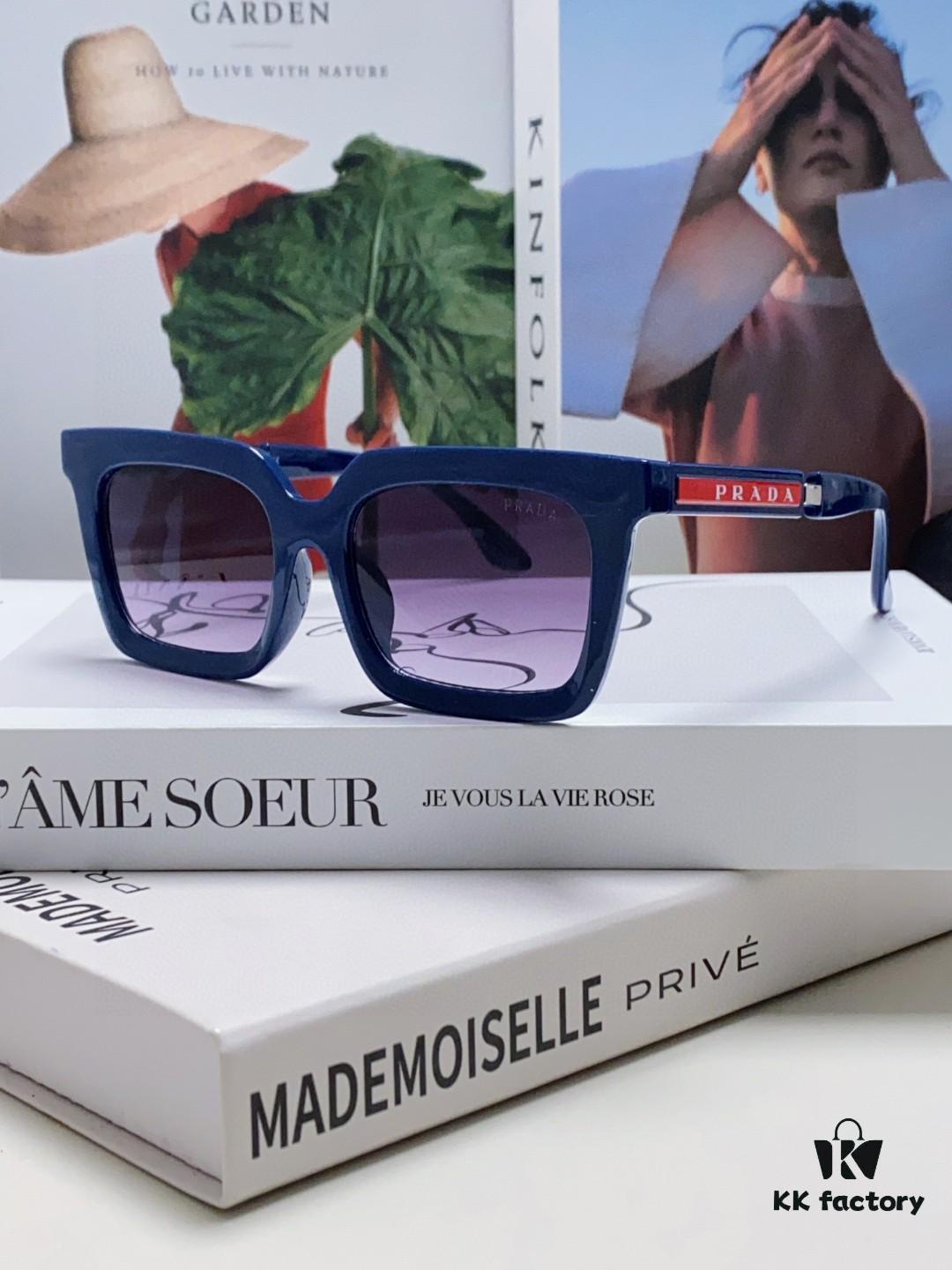 Prada PRADA 👏 2025 First Look New Arrival Top Men's Wear Color-Blocked Sporty Style Original Logo 3D Embossed Simple and Stylish Eyewear Sunglasses