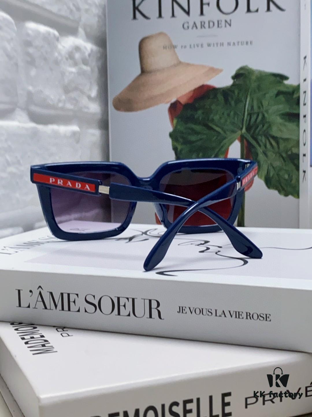 Prada PRADA 👏 2025 First Look New Arrival Top Men's Wear Color-Blocked Sporty Style Original Logo 3D Embossed Simple and Stylish Eyewear Sunglasses