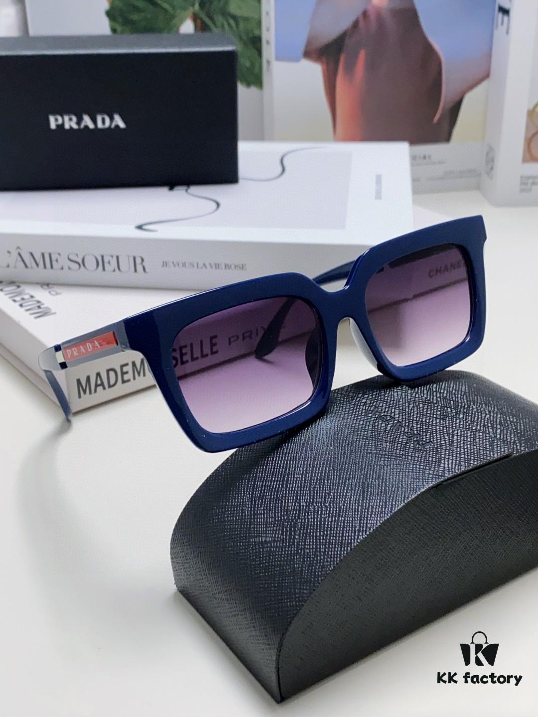 Prada PRADA 👏 2025 First Look New Arrival Top Men's Wear Color-Blocked Sporty Style Original Logo 3D Embossed Simple and Stylish Eyewear Sunglasses