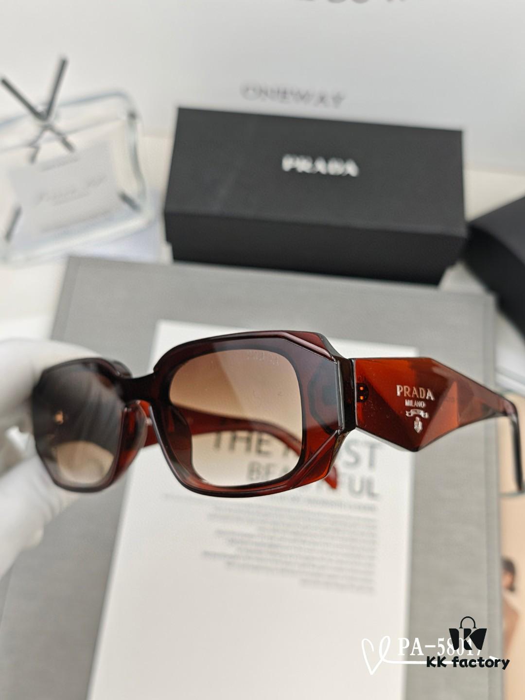 PRADA - New Lightweight TR Frame Sunglasses with Polaroid Resin Lenses, Stylish and Comfortable, UV Protection for Travel and Driving