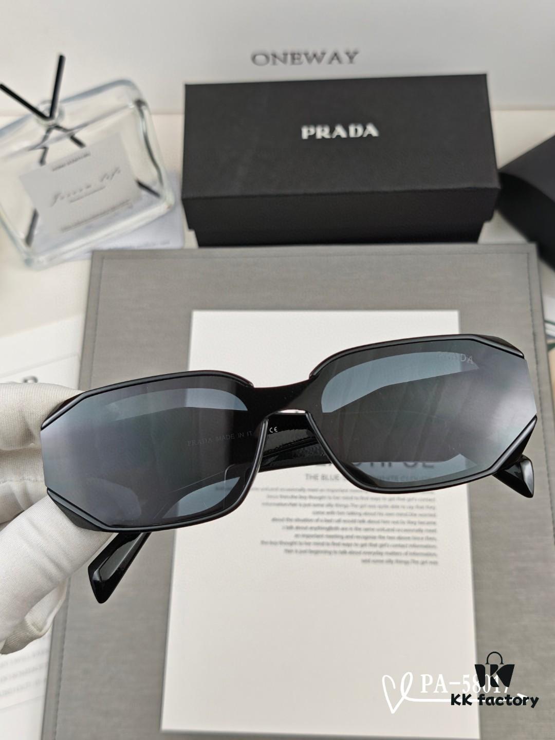 PRADA - New Lightweight TR Frame Sunglasses with Polaroid Resin Lenses, Stylish and Comfortable, UV Protection for Travel and Driving