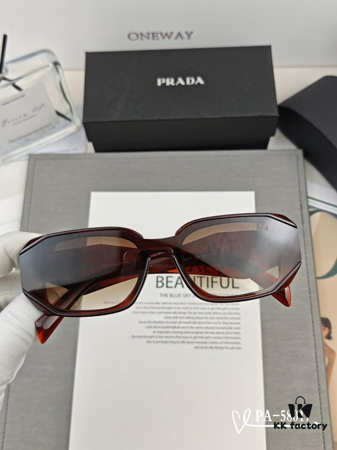 PRADA - New Lightweight TR Frame Sunglasses with Polaroid Resin Lenses, Stylish and Comfortable, UV Protection for Travel and Driving