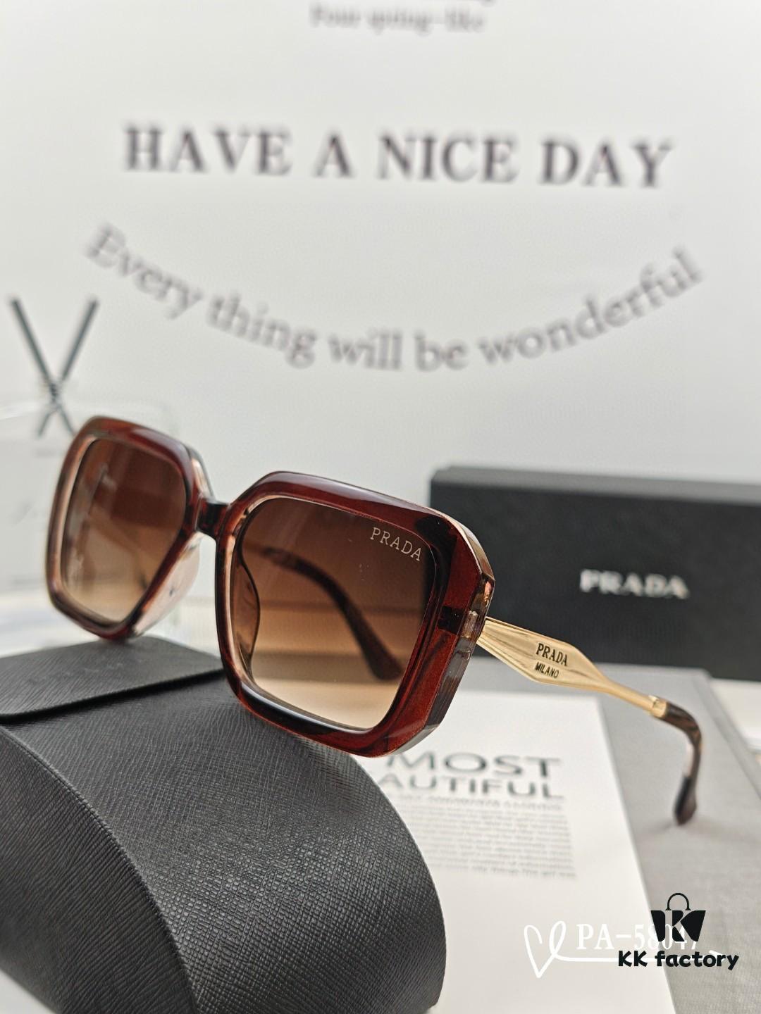 PRADA - New Model Sunglasses with Polaroid Resin Lenses, Lightweight TR Frame, Size 65-13-145, Fashionable and Comfortable, Ideal for Travel, Driving, and Outdoor Use