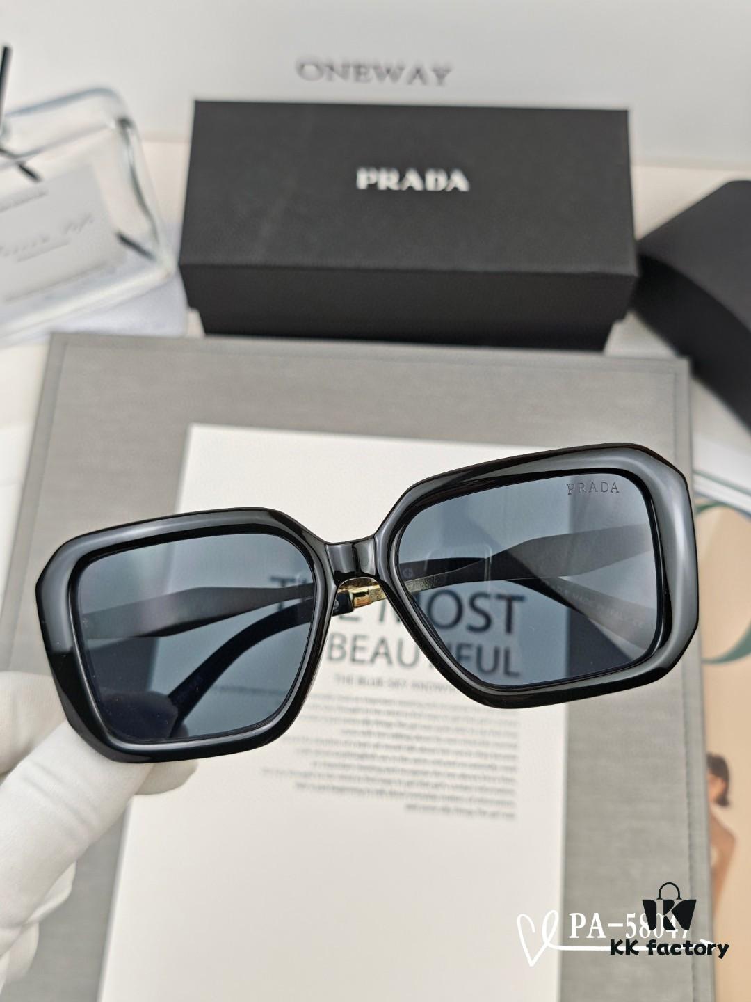 PRADA - New Model Sunglasses with Polaroid Resin Lenses, Lightweight TR Frame, Size 65-13-145, Fashionable and Comfortable, Ideal for Travel, Driving, and Outdoor Use
