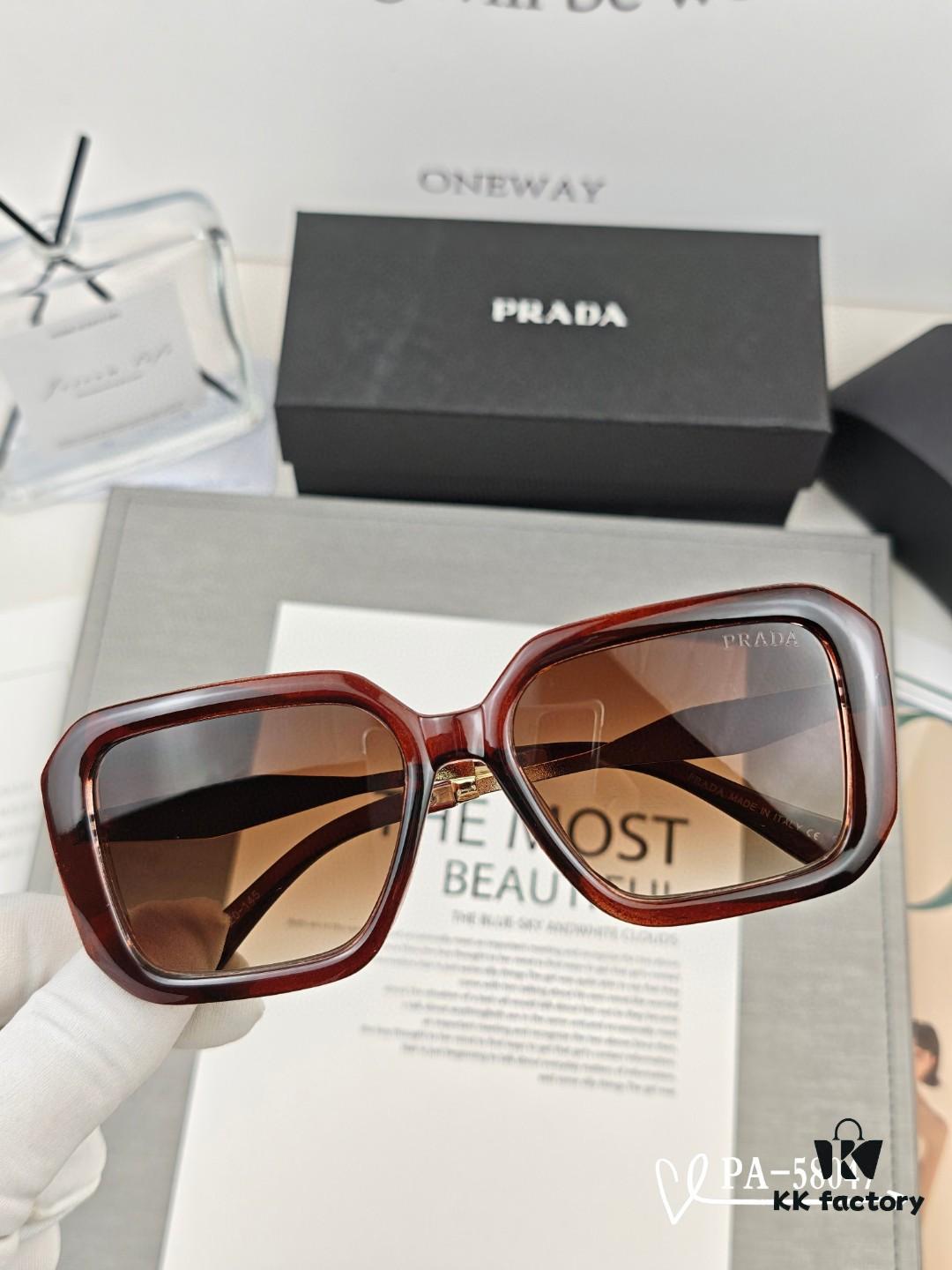 PRADA - New Model Sunglasses with Polaroid Resin Lenses, Lightweight TR Frame, Size 65-13-145, Fashionable and Comfortable, Ideal for Travel, Driving, and Outdoor Use