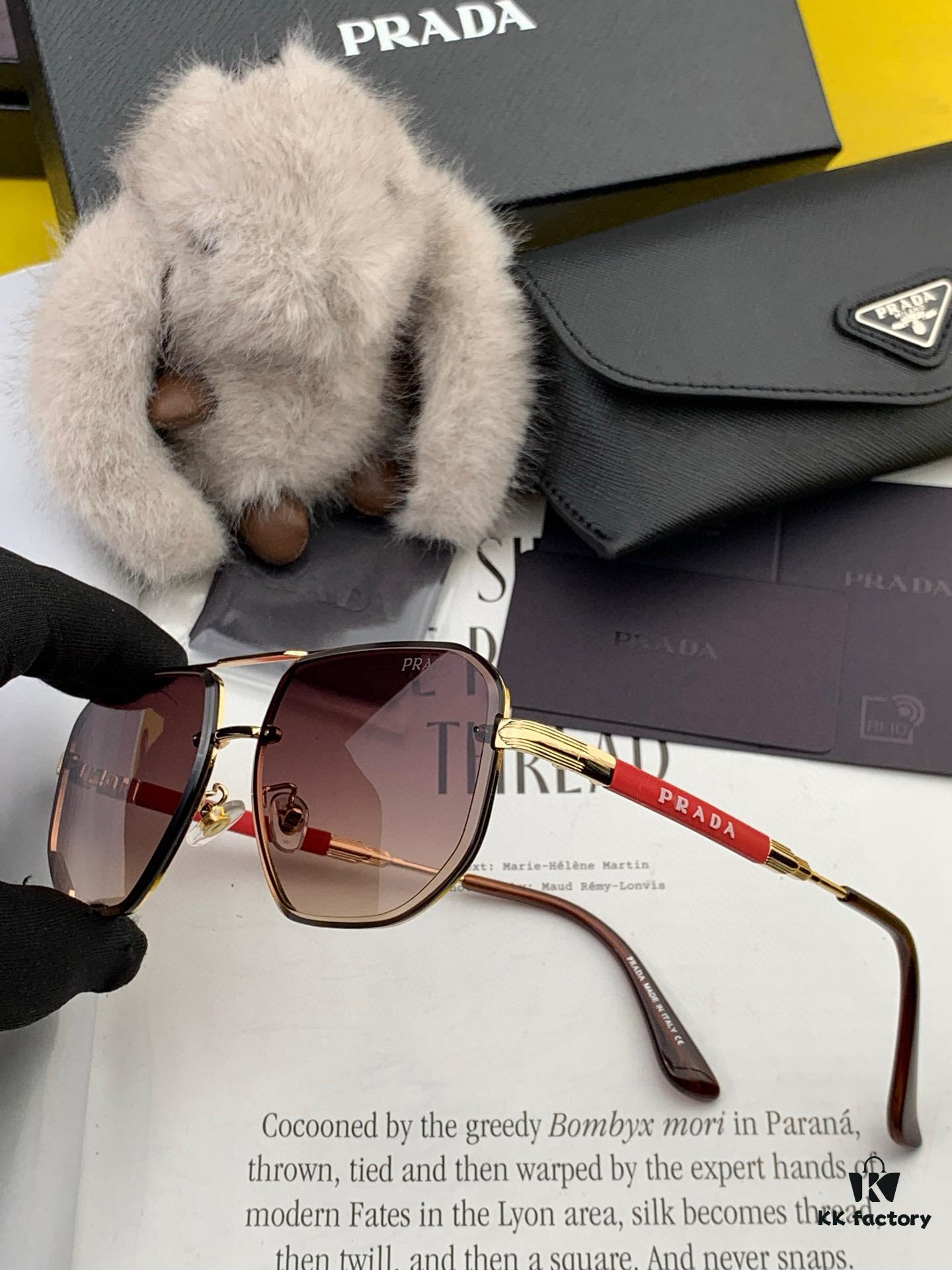 PRADA 2025 New Arrival Sunglasses Masterpiece Craftsmanship Latest High-End Trendy Unisex Stylish Face-Framing Sunglasses for Men Quality Guaranteed! Model: Eyewear Sunglasses