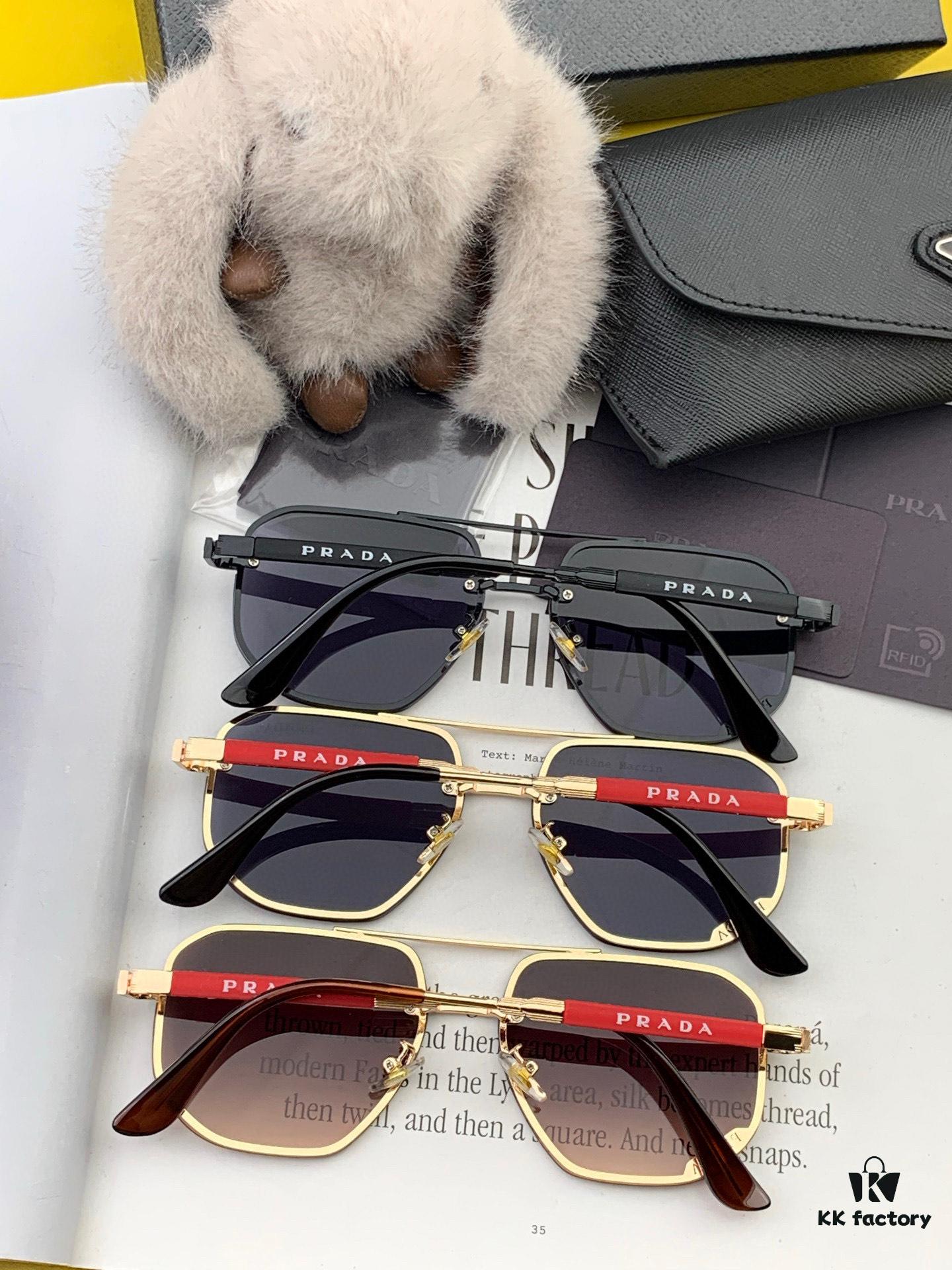 PRADA 2025 New Arrival Sunglasses Masterpiece Craftsmanship Latest High-End Trendy Unisex Stylish Face-Framing Sunglasses for Men Quality Guaranteed! Model: Eyewear Sunglasses