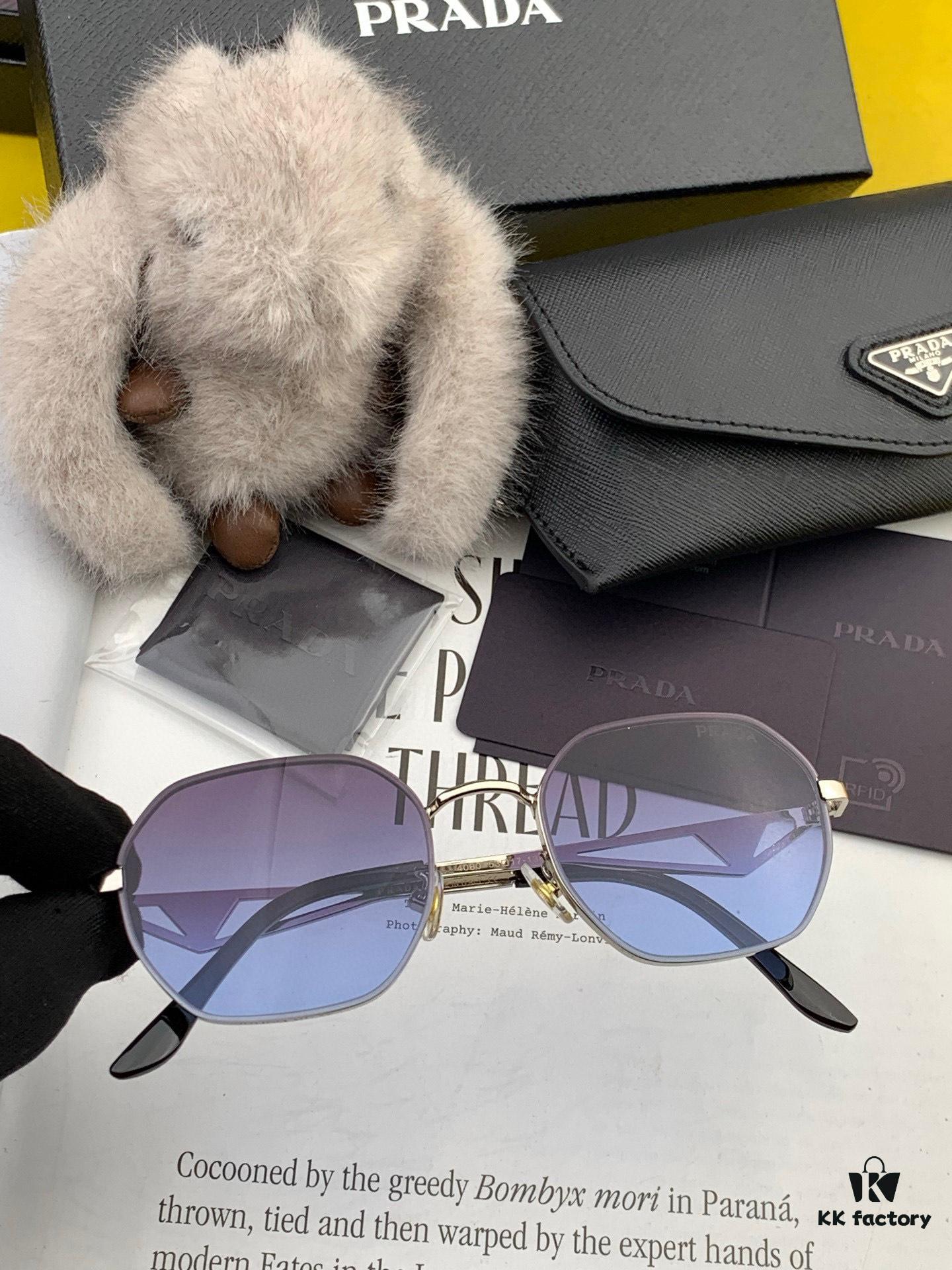 PRADA 2025 New Arrival Sunglasses, World-Class Craftsmanship, High-End Fashion Unisex Aviator Shades, Slimming Design, Premium Quality