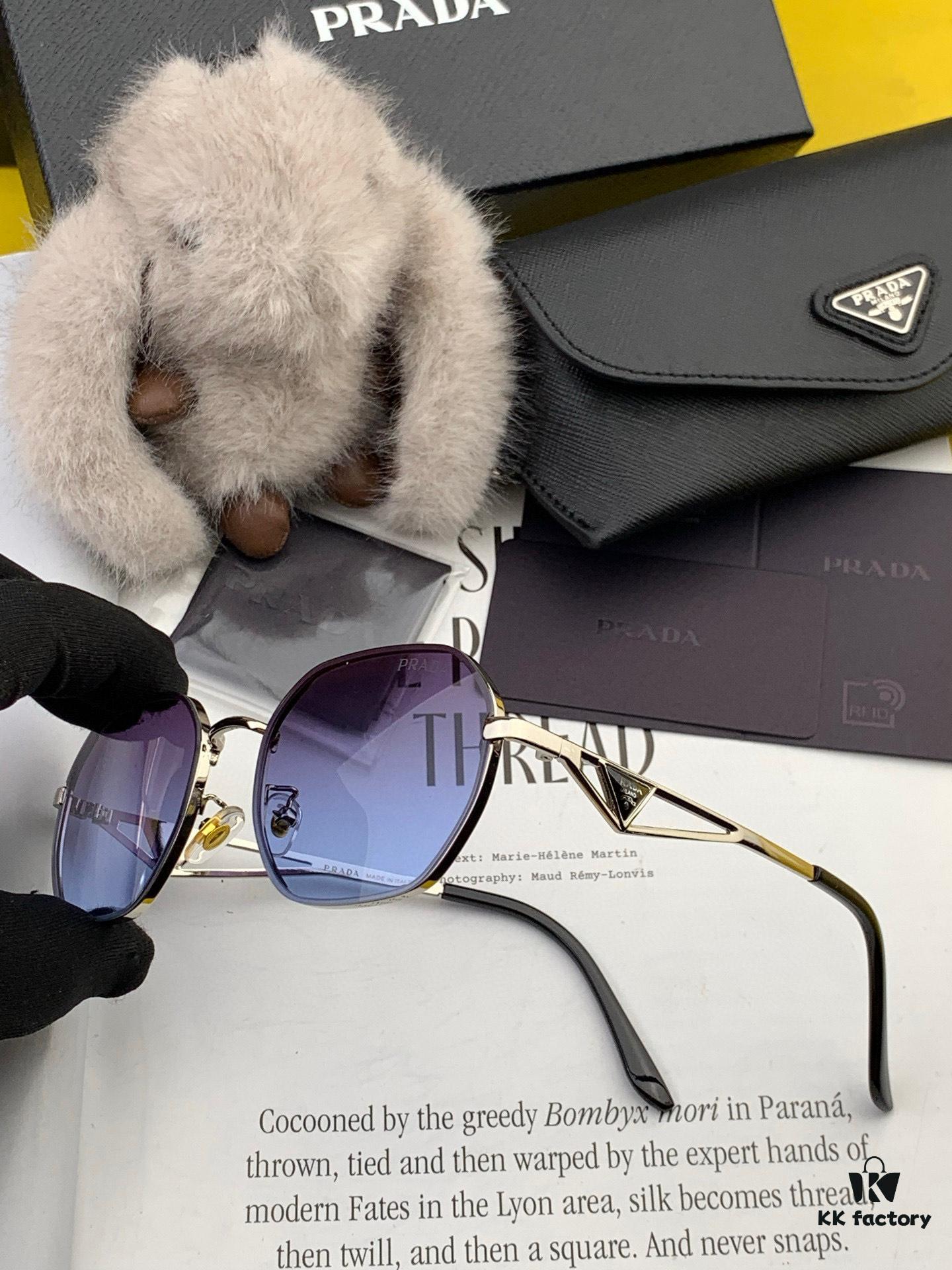 PRADA 2025 New Arrival Sunglasses, World-Class Craftsmanship, High-End Fashion Unisex Aviator Shades, Slimming Design, Premium Quality
