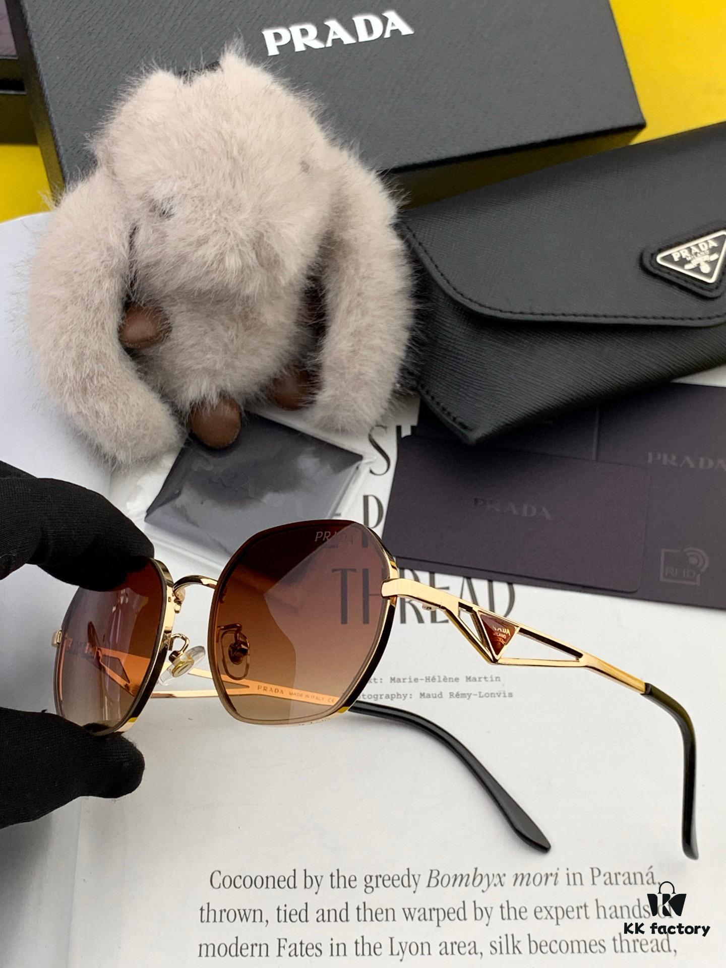PRADA 2025 New Arrival Sunglasses, World-Class Craftsmanship, High-End Fashion Unisex Aviator Shades, Slimming Design, Premium Quality