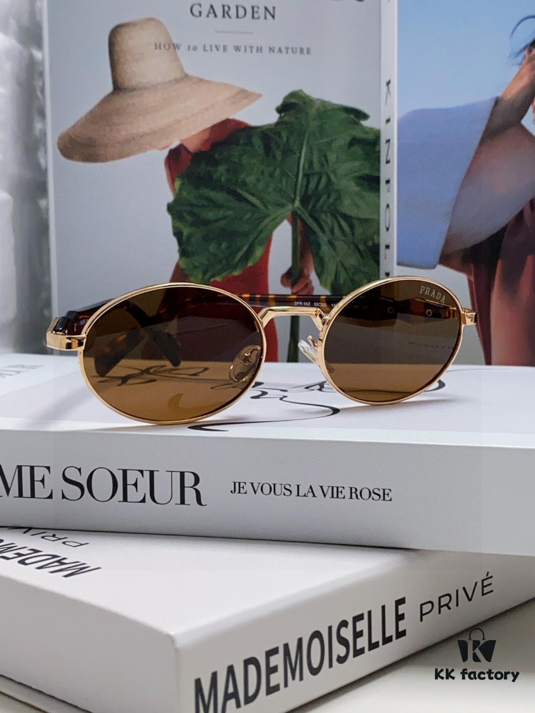 Prada Small Round Frame ✔️ Fashionable Metal Oversized Sunglasses